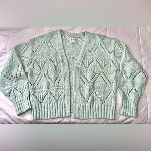 Hippie Rose Mint Green Knit Cozy Women's Sweater Size Small